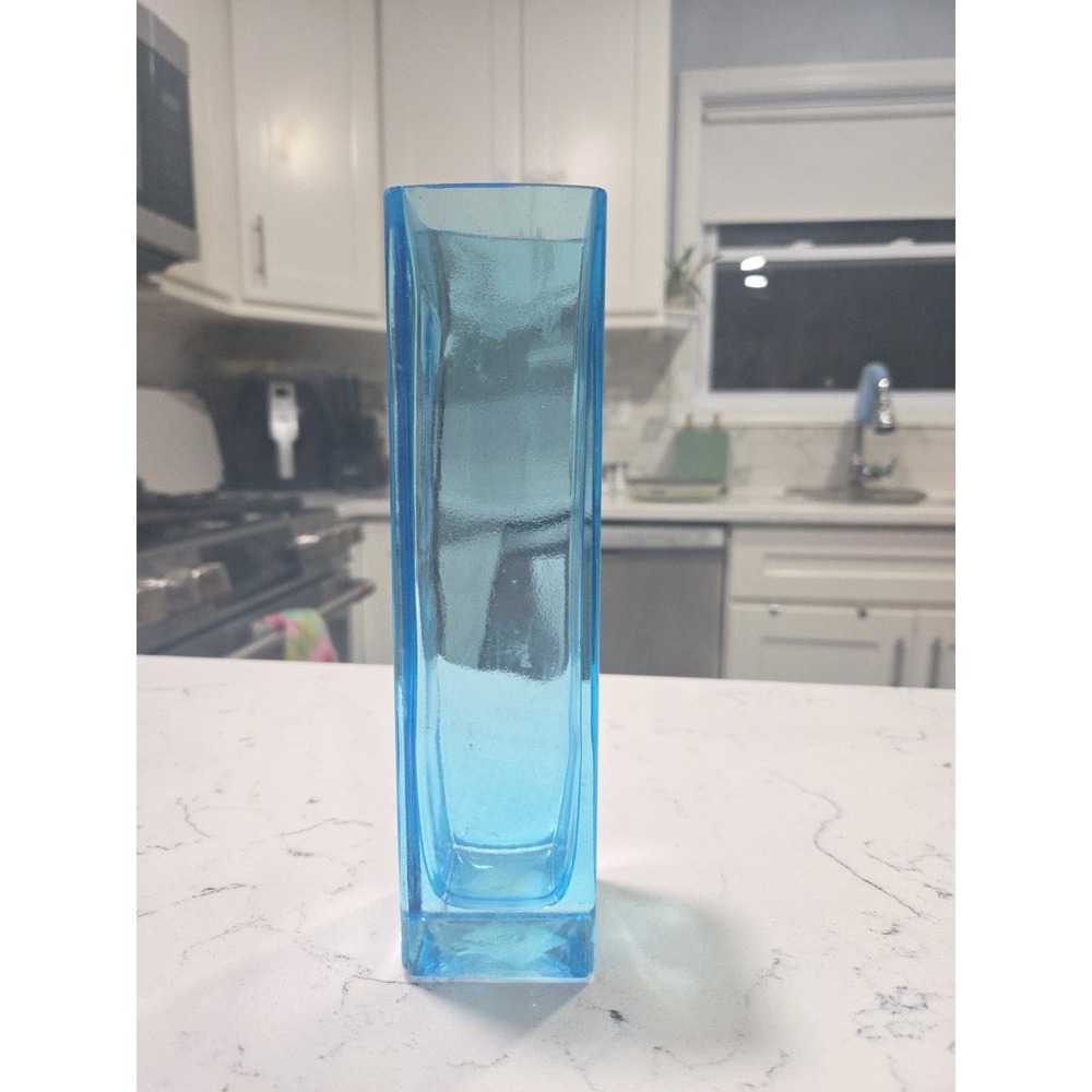 Vintage Ikea Blue Vase Made In Poland 0547
